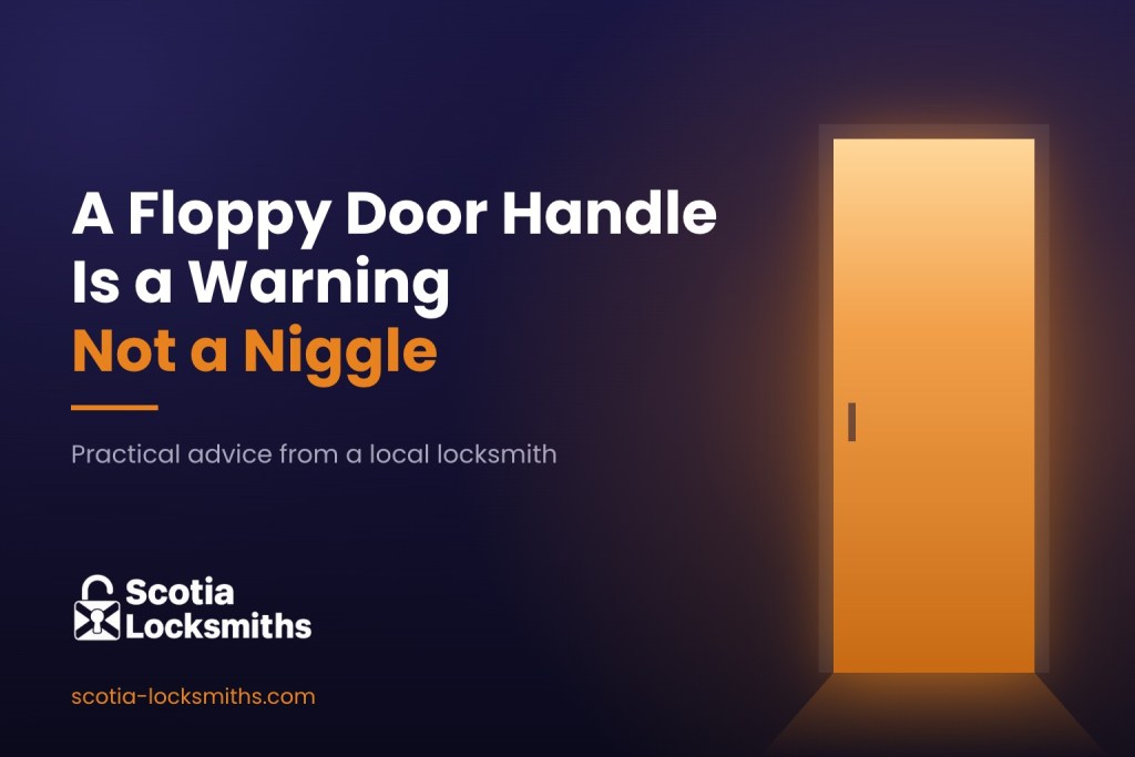 A floppy door handle is a warning, not a niggle - Scotia Locksmiths